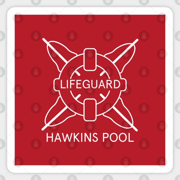 Lifeguard Hawkins Pool Sticker by AliceTWD